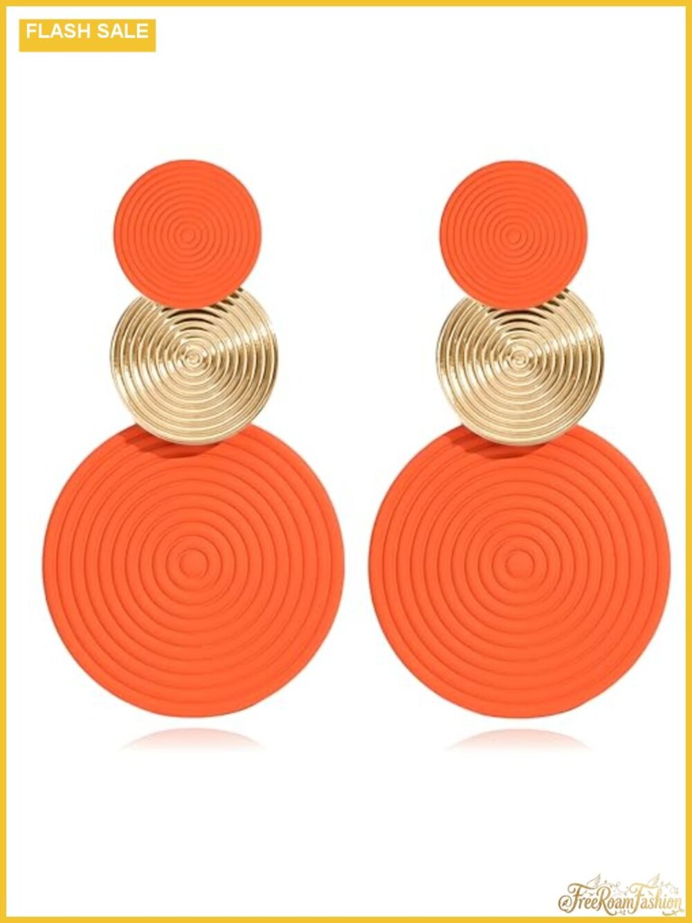 Bohemian Round Disc Dangle Drop Earrings Zinc French Wire Lightweight Statement